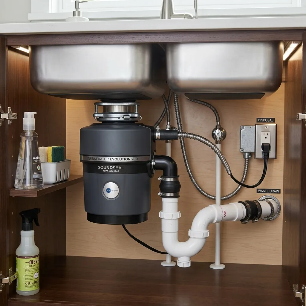 Garbage Disposal Repair Plumber in Progress, PA